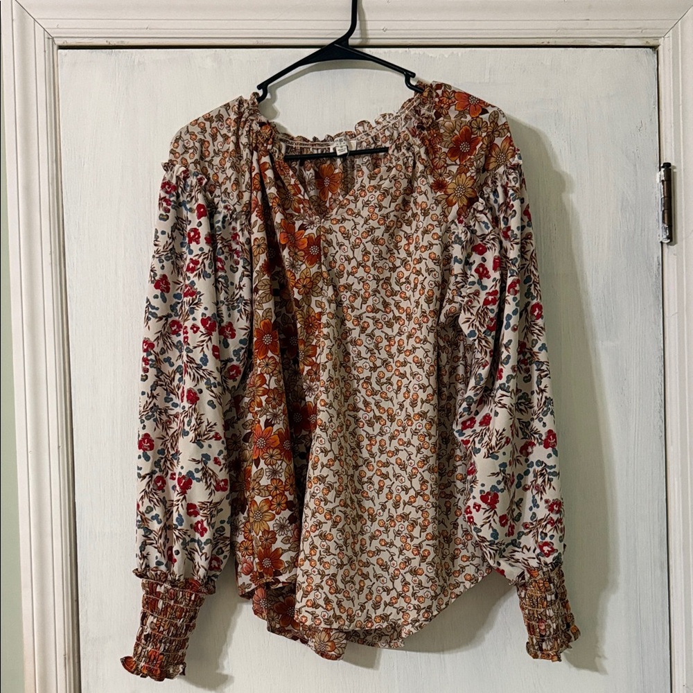 Umgee Multicolor Floral Blouse